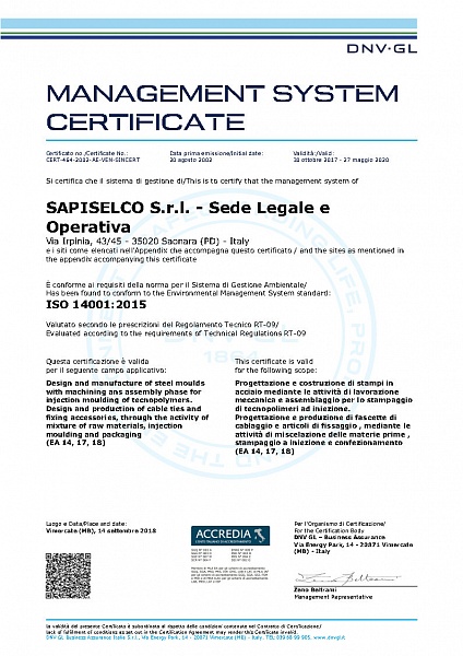     ISO 14001:2015 SapiSelco